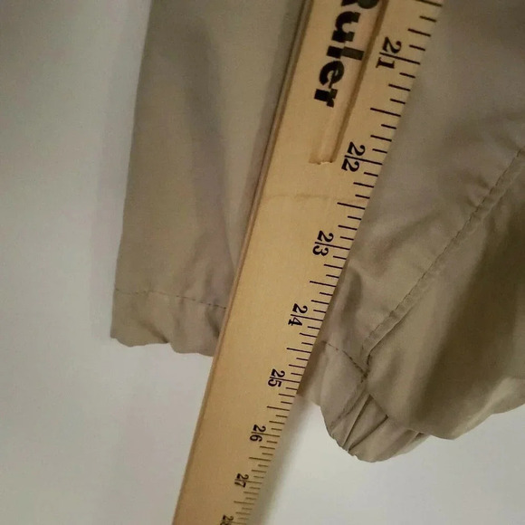 Columbia Full Zip Jacket Men's XL Beige Cream Pockets Windbreaker High Neck - Picture 12 of 12